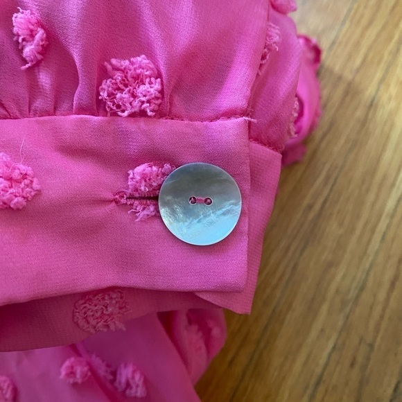 Zara hot pink front tie top - Medium - Picture 5 of 6